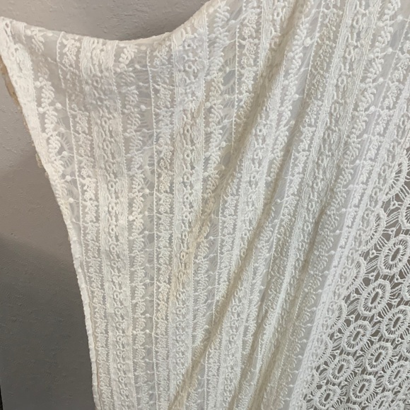 Catherines Cream Lace Fringe Kimono - Picture 4 of 6